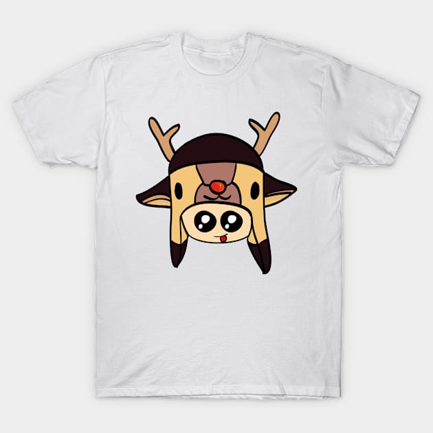 Reindeer Hat T-Shirt by munkidesigns